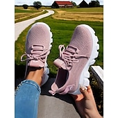 Недорогие Женские кроссовки-Женские дышащие прогулочные туфли цвета хаки — легкие удобные кроссовки на шнуровке для путешествий и повседневной носки.