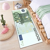 abordables Tapis et carpettes-tapis créatif en forme de dollar, tapis de sol au design monétaire pour la cuisine, la chambre, la table de chevet, l'entrée et la décoration de la maison