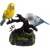 お買い得  造花-音で鳴く鳥、インタラクティブ玩具、電気鳥、話すオウム、電子ペット、オフィス、家の装飾、ペンホルダー、子供のおもちゃ