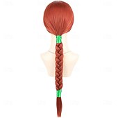 voordelige Pruiken van filmkarakters-Cosplaypruiken Oranje Recht Synthetisch haar Lang Pruiken Dames Pruiken Voor feest