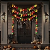 abordables Lumières d&#039;Halloween-Guirlande lumineuse LED Halloween araignée citrouille chauve-souris 1,5 m 10 LED alimentée par batterie fête d&#039;Halloween balcon jardin porche chambre décoration intérieure extérieure