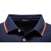 abordables Polo Élite para Hombres-Hombre Polo Trabajo Negocio Cuello Vuelto Manga Larga Ocio Cómodo Plano Bloque de Color Puro Todas las Temporadas Ajuste regular Rojo rubí Negro Blanco Azul Marino Oscuro Gris claro Verde Ejército