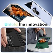 Недорогие Чехлы для Samsung-телефон Кейс для Назначение SSamsung Galaxy Z-образный сгиб 7 Z-сгиб 6 Z Fold 5 Z Fold 4 Кейс на заднюю панель Откидная подножка Защита от удара Ретро ПК