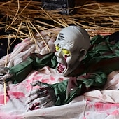 levne Novinky-Halloweenská dekorace s lezoucími zombiemi, animované duchy, rekvizity se zvukovou aktivací, vhodné pro KTV bary, strašidelné domy - hororové elektrické hračky pro večírky u zadních dveří, všeobecné