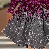 levne Šaty 3D Shining Vision-Girls &#039; 3D Grafika Šaty Dlouhý rukáv Léto Jaro Dovolená Denní Princeznovské Krásná Sladký Děti 4-12 let Volnočasové šaty Áčkové šaty Délka ke kolenům Běžný
