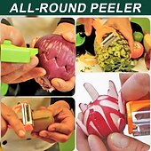 abordables Ustensiles pour fruits &amp; légumes-Ensemble d'ustensiles de cuisine multifonctionnels 3 en 1, éplucheur de légumes, éplucheur de fruits multifonctionnel, tranche et épluche toutes sortes de fruits et légumes