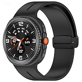 abordables Correas de reloj Samsung-Correa clásica de silicona con hebilla magnética para Samsung Galaxy Watch 8 (44 mm y 40 mm)