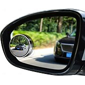 abordables Servicio de Vehículo-Espejo retrovisor para punto ciego de coche, 2 unidades, ajustable a 360 grados, gran angular, con ventosa, universal, redondo, auxiliar, para conducción, seguridad y estacionamiento.