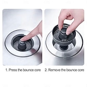 Недорогие Гаджеты для ванной-2 шт. выдвижной сливной заглушки из нержавеющей стали для мойки – нажимной фильтр-пробка, антизасорный, универсальный фильтр для кухонной раковины