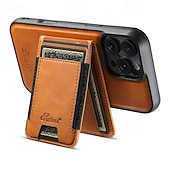 cheap iPhone Cases-Phone Case For iPhone 17 Pro Max 17 Air 16 Pro Max Plus 16 15 14 Pro Max Plus 16e 13 Pro Max Back Cover Magnetic Support Wireless Charging Kickstand Retro TPU PU Leather