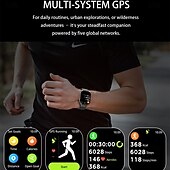 cheap Smartwatch-LC211 Smart Watch 2.01 inch Smartwatch Fitness Running Watch Bluetooth Temperature Monitoring Pedometer Call Reminder Compatible with Android iOS Women Men GPS Long Standby Hands-Free Calls IPX-5