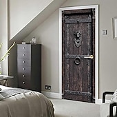 cheap Garage &amp; Door Banners-Door Cover Outdoor Banners Castle Door Vintage Medieval 3D Bedroom Living Room Dorm Front Door Home Decor