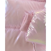 preiswerte Daunen- und Pufferjacke für Mädchen-Kinder Mädchen Daunenmantel Einfarbig Mode Fellbesatz Schule Mantel Oberbekleidung 4-12 Jahre Winter Rosa Purpur