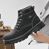 preiswerte Arbeitsschuhe-Outdoor-Arbeitsstiefel für Herren – robuste Schnürstiefeletten mit dicker Sohle zum Wandern, Bauen, für die Arbeit auf dem Bauernhof und für die tägliche Freizeit