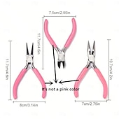 Недорогие искусство, ремесла и шитье-Набор инструментов для изготовления ювелирных изделий из 8 предметов, включая плоскогубцы, набор для самостоятельного ремонта бисера, включающий плоскогубцы с тонкими носами, кусачки, пинцет, ножницы