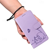 levne Ostatní pouzdra-telefon Carcasă Pro Google Pixel 10 Pro XL Pixel 9 Pro XL Pixel 8 Pro Pixel 7 Pro Pouzdro na peněženku Ochrana celého těla s Lanyardem Nárazuvzdorné Kočka Retro PU kůže