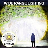 economico Lampada proiettore e proiettore laser-mini lampada da lavoro a led ad alta potenza, torcia elettrica ricaricabile EDC, 6 modalità di luminosità, temperatura di colore regolabile, batteria a lunga durata, illuminazione esterna per