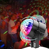 זול אורות חג המולד-חבילה של 2 אורות מסיבה המופעלים על ידי קול עם שלט רחוק, אור כדור דיסקו, די ג&#039;יי, מנורת סטרוב, לבית, חדר ריקודים, ציוד למסיבות, מתנות פיל לבן, יום הולדת, חג המולד, קישוטי מסיבת ליל כל הקדושים