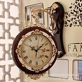 cheap Wall Accents-Outdoor Clocks European Style Retro Wall Clock Innovation and Fashion Living Room Double-Sided Clock Classic Clock Wall Bedroom Decoration Clock Wall Clocks Bedrooms
