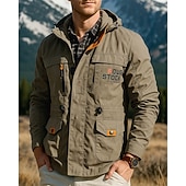 abordables Vestes imperméables-Homme Coupe-Vent Veste de randonnée Imperméable Extérieur Imperméable Coupe-vent Tenues de randonnée Vêtements de randonnée Printemps Automne Veste Chasse Camping / Randonnée / Spéléologie Course