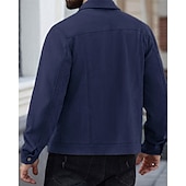 abordables Vestes en Suède Synthétique-Homme Veste Légère Veste en faux suède Veste Décontractée Vacances Quotidien Respirant Avec Poches Printemps Automne Uni Mode Classique Revers Court Chameau Noir Rouge bleu marine Veste