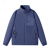 economico Giubbotti e cappotti da uomo-Per uomo Giacca Invernale Giacca in Pile Giacca Casual Vacanza Quotidiano Calore Termico Tasca Pile Autunno Inverno Semplice Moda Streetwear Collo alla coreana Regolare Nero Rosa Rosso Viola Verde