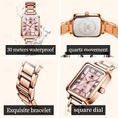 preiswerte Quarz-Uhren-Olevs 5641 Quarzuhr Frau Top-Marke original wasserdichte Uhr für Frauen Edelstahlarmband römische Skala Datum Armbanduhr