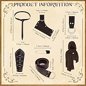 Недорогие Аксессуары и многое другое-Ретро Средневековый Эпоха возрождения Оружие и доспехи шарф Набор аксессуаров Воин Викинг Ranger Маскарадный костюм Муж. Универсальные Викинг Хэллоуин Карнавал Выступление РИЖД Рен Фэйр Взрослые