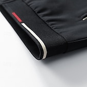 baratos Jaquetas Casuais-Homens jaqueta leve Jaqueta casual Férias Diário Bolsos Outono Inverno Tecido Moda Clássico Colarinho Chinês Padrão Preto cáqui Cinzento Casaco