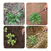 voordelige tuin handgereedschap-onkruidverwijderaar voor in de tuin, onkruidverwijderaar met 4 tanden, onkruidverwijderaar van mangaanstaal, onkruidverwijderaar voor moestuinieren en planten