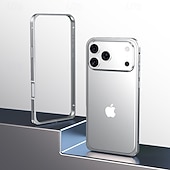 Недорогие Чехлы для iPhone-телефон Кейс для Назначение iPhone 17 Pro Max 17 Air 17 Противоударная рамка Защита от удара Ретро Металл