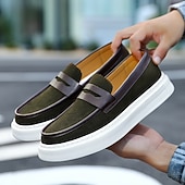 ieftine Loafers casual-Mocasini casual bărbătești în două culori cu talpă albă – pantofi eleganti, fără slip-on, pentru birou, călătorii și ținute de weekend