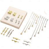 Недорогие искусство, ремесла и шитье-26 шт. удлинителей для ожерелий и магнитных застежек для украшений, включая 5 размеров&amp;amp;5 видов магнитных застежек, застежки для многослойного ожерелья и удлинительная цепочка для браслета для