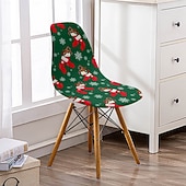 economico Copridivano di Natale-Coprisedie natalizi in seta di latte da 1/2/4/6 pezzi, coprisedie protettivi morbidi, altamente elastici e lavabili, sedie da pranzo decorative per feste, ristoranti e hotel