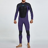 abordables Lycra de surf-Homme Maillots de bain intégraux Combinaison Fine UPF50+ manche longue Maillot de Bain Fermeture Eclair Dorsale Natation Plongée Surf Plongée en apnée Patchwork Été Printemps Automne