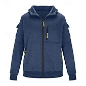 abordables Sudadera Táctica-Hombre Sudadera Sudadera con capucha y cremallera completa Sudadera táctica con capucha Rojo tinto Negro Blanco Verde Ejército Rojo Con Capucha Plano Cremallera Deporte Casual Diario Ropa de calle