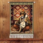 billiga Gobelänger-Skönhet Uyghur etnisk stil väggtapet konstnärlig bakgrundsdekoration boho hängande konst för sovrum vardagsrum eller café