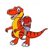 billige Personlige tekstiler-personlig ansiktspute med bilde, tilpassede barneputer med dinosaurridning, bursdagsgaver til gutter, morsom stygg pute, spesialformet pute, utstoppet dinosaur