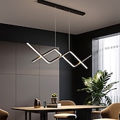 baratos Luzes pendentes-lustres, luzes led, luminárias suspensas para teto/ilha de cozinha, modernos para sala de estar, quarto, escritório, altura ajustável