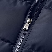 levne Pánská péřová vesta-Pánské Puffer Vesta Kamizelka Vesta Dovolená Denní Rande Módní Na běžné nošení Podzim Zima Kapsy Polyester Zahřívací Pohodlné Pevná barva Zip Kapuce Běžný Černá Vodní modrá Vesta