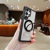 halpa Samsung-kotelot-puhelin Etui Käyttötarkoitus Samsung Galaxy S25 Ultra Plus S25-reuna S24 Plus Takakuori Tukee langatonta latausta Tukijalka Iskunkestävä Retro TPU