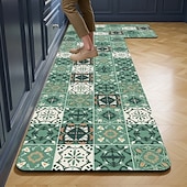 levne Běžecké koberce-Kuchyňské běhouny, jednoduché moderní domácí kuchyňské rohožky, křemelina, savá, odolná proti olejům, rychleschnoucí, odolná proti skvrnám, snadná údržba, řezatelné, protiskluzové, koberce do vchodu,