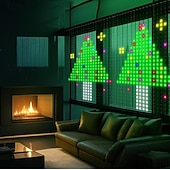 levne Chytré dekorativní osvětlení-chytré LED záclonové světýlka, LED záclonové světýlka měnící barvu, dynamické DIY záclony s vílími řetězci do ložnice, pozadí, párty, interiéru, exteriéru (aplikace, dálkové ovládání)