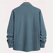 baratos Casacos &amp; Sobretudos para Homem-Homens jaqueta leve Jaqueta de Camisa Jaqueta casual Cabana Férias Diário Respirável Bolsos Primavera Outono Tecido Moda Clássico Lapela Padrão Preto Azul Verde Tropa Cinzento Casaco