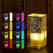 economico Luci decorative-Lampada da tavolo a bolle di cristallo acrilico a led, creativa, personalizzata, per ristorante, atmosfera KTV, lampada da comodino, piccola luce notturna, lampada da tavolo decorativa, ricarica USB,