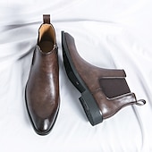 abordables Bottes de Chelsea-Bottines Chelsea classiques marron pour hommes avec finition lisse, style bottines intemporel pour hommes, parfaites pour les événements décontractés, au bureau et en soirée