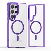abordables Coques Samsung-téléphone Coque Pour Samsung Galaxy S25 S24 Ultra Plus S23 S22 Ultra A56 A36 A16 A55 5G A35 5G A15 Coque Arrière Supporte la Charge Sans Fil Antichoc Dégradé de couleur TPU PC