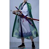 tanie Kostiumy anime-Ocean Adventurer Roronoa Zoro Pirat Słomkowy Kapelusz Anime Kostium Cosplay Stroje Garnitury cosplay Karnawał Bal maskowy Kostium Na Męskie Dla dorosłych