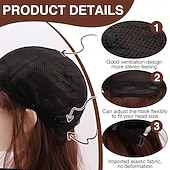 お買い得  歴史的なかつら-マレットウィッグ 80年代風コスチューム ファンシー 14インチ 男性用マレットウィッグ