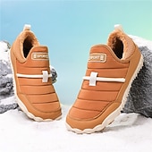 abordables Botas de invierno y nieve-Botas de nieve cálidas de invierno sin cordones para hombre con suela antideslizante, diseño acolchado informal para caminar al aire libre, viajar en climas fríos y uso diario.